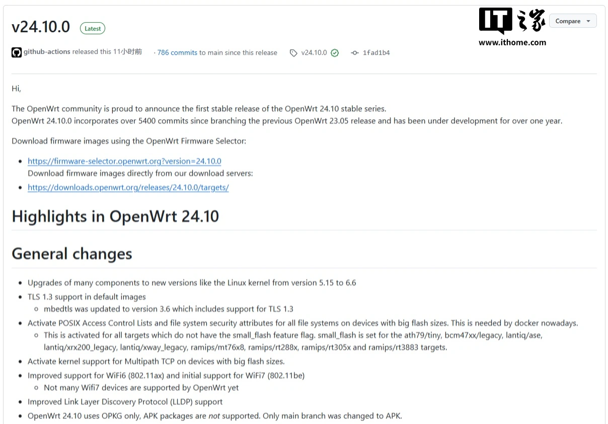 OpenWrt 24.10 新增设备支持_OpenWrt信号增强_OpenWrt 24.10 发布
