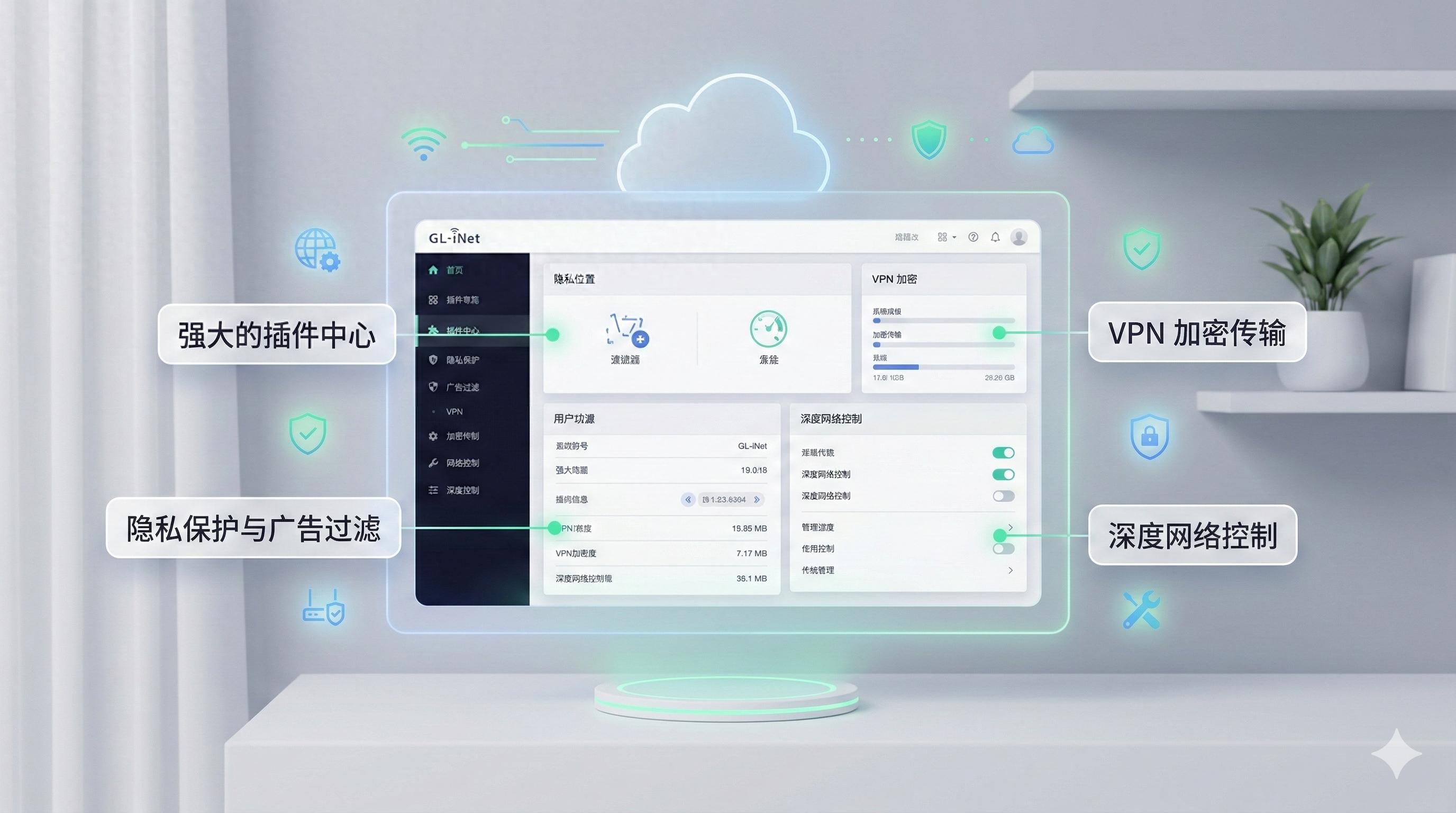 GL-iNet 路由器 OpenWrt 安全路由器_GL-iNet 路由器 插件中心 灵活网络管理_OpenWrt功能