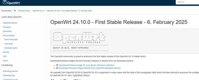 OpenWrt 24.10新功能特性_OpenWrt 24.10.0版本更新_OpenWrt