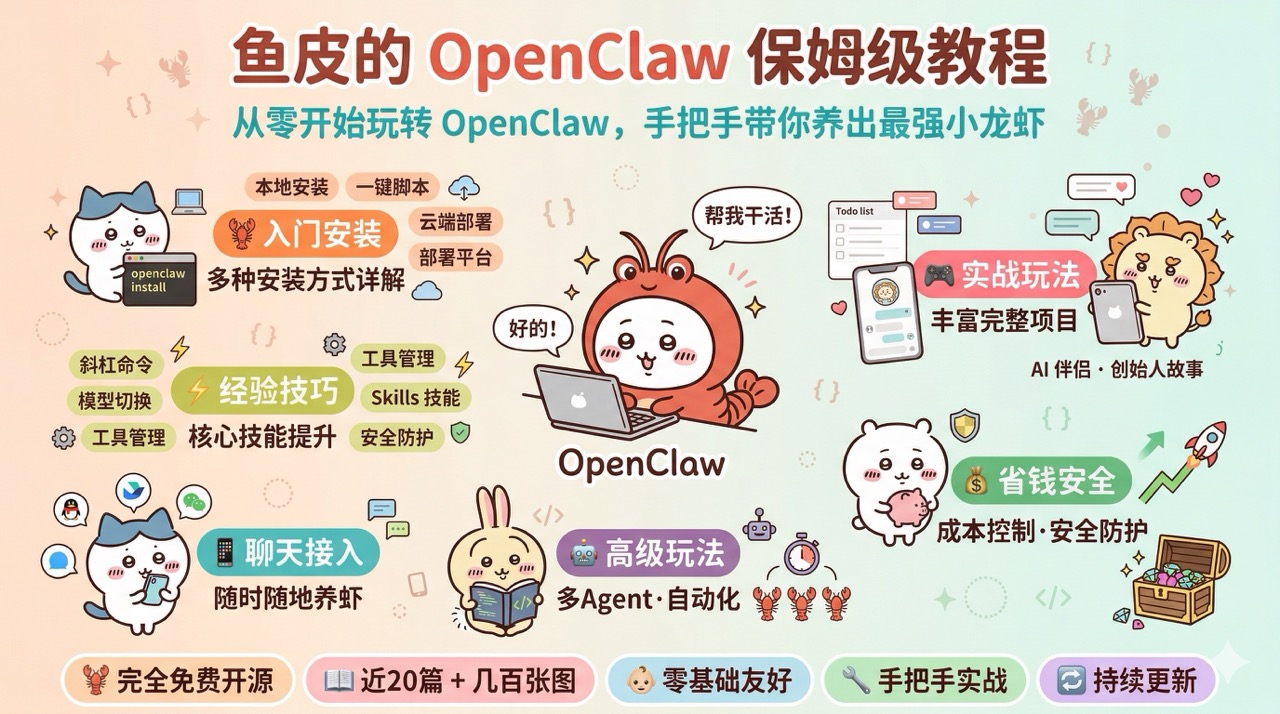 OpenClaw入门指南_OpenClaw保姆级教程_OpenClaw免费自学教程